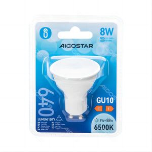 Lampadina Led Aigostar Gu10 8W 6500K Bianco Freddo 640Lm Angolo di illuminazione 120 gradi - Product Image 1