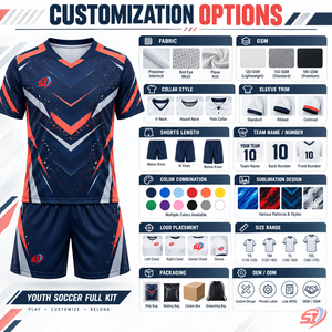 Ensemble complet de football personnalisé pour jeunes, maillot et short sublimés Nebula Chevron, séchage rapide, uniforme d'équipe OEM - Product Image 5