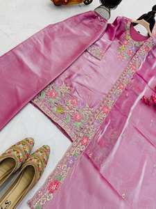 NUEVO SALWAR KAMEEZ DE DISEÑO MODERNO PARA FIESTAS CON DUPATTA, SERIE CON MANGAS COMPLETAS, TRABAJO EN RELIEF, SECADO RÁPIDO, PARA TODAS LAS TEMPORADAS - Product Image 5