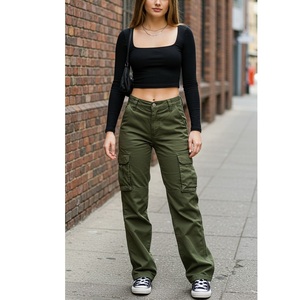 Pantalones Cargo de Alta Calidad para Mujer, Diseño Moderno, Cómodos, para Fitness y Running, Mezcla de Poliéster/Algodón, Transpirables y de Secado Rápido - Product Image 2