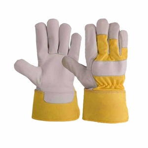 Gants de travail en cuir de vachette grainé de haute qualité, fluorescents, résistants à l'abrasion, durables, gants de rigueur canadiens - Product Image 5