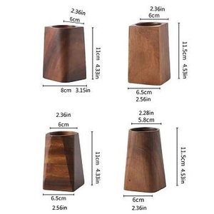 Porte-stylos en bois, organiseur de papeterie, porte-crayons en bois, artisanat naturel - Product Image 5