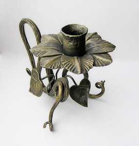 Support à bougie moderne en fer noir avec poignée, résistant à la chaleur, décoration d'intérieur, porte-bougie en métal - Product Image 1