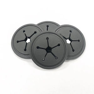 Patchs en plastique circulaires de couleur noire avec motif étoile, flexibles et autocollants - Product Image 4