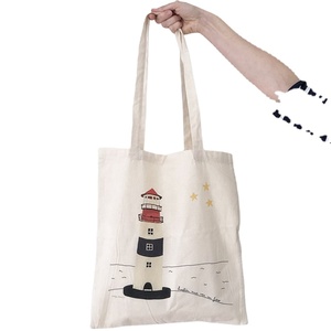 Bolsas de compras de algodón promocionales Ecológico Reutilizable Compras de comestibles Bolsa de algodón de lona plegable - Product Image 1