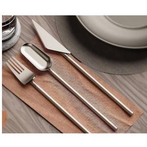 Ensemble de couverts élégants pour la maison et l'hôtel, avec fourchettes en bois naturel unique et manche émaillé, pour la table à manger et la cuisine - Product Image 5