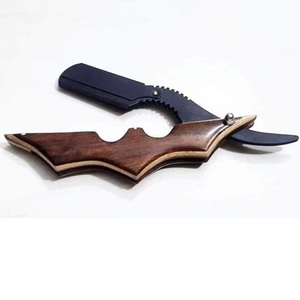 Professional Natural Wooden Handle Stainless Steel Single Blade Barber <b>Razor</b> Traditional Wet Shaving Straight <b>Razors</b> for <b>Man</b> - Product Image 2