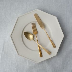 Couteau à beurre en acier inoxydable plaqué laiton pour la table et la décoration de mariage - Product Image 1