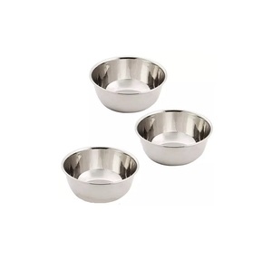 Tazón moderno redondo de acero inoxidable para servir, plato hondo para ensalada, arroz, curry, frutas, bocadillos y postres. - Product Image 2
