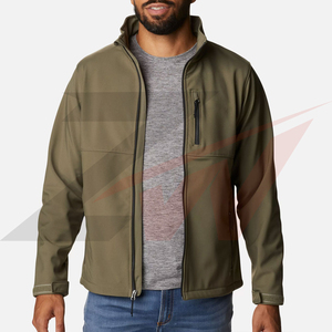 Veste softshell pour homme de haute qualité, tissu en toile, confortable pour l'automne et l'hiver, coupe régulière, coupe-vent, sur mesure - Product Image 4