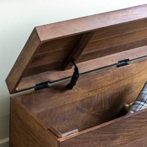 Vandana Vertex Aston Dark Mango <b>Wood</b> <b>Chest</b> Bench - Product Image 3