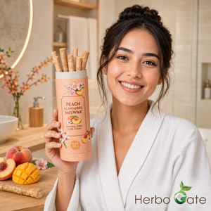 Paquetes de Miswak con Sabor a Durazno, 6 Palitos Naturales para Limpieza Dental con Envoltorio Individual para Venta al por Menor, al por Mayor y Personalizados - Product Image 5