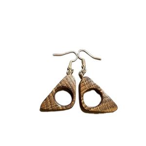 New Trendy Best Selling Luxurious <b>Earrings</b> Designer Wood <b>Ear</b> <b>Cuff</b> Studs Geometric Wooden Laser Cut <b>Earrings</b> Wooden Wholesale - Product Image 1