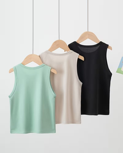 Men's Sleeveless Printed Tank Top O-Neck Solid Color Casual Breathable Quick Dry Knitted Cotton 120g Athletic Summer Wear - Product Image 2