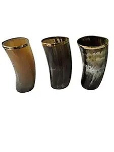 Coupe à boire en corne de buffle naturelle, gravée et polie, de haute qualité, style viking, faite à la main, avec logo personnalisé, mug médiéval en corne de buffle. - Product Image 4
