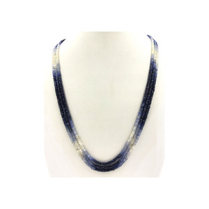 Natural Sapphire Faceted Round Beads Strand for DIY Necklace <b>Bracelet</b> and Accessories - Product Image 1