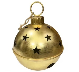 Ornement de Noël en métal moderne en forme de cloche suspendue, taille et couleur personnalisables, vente en gros d'usine pour la décoration intérieure - Product Image 1