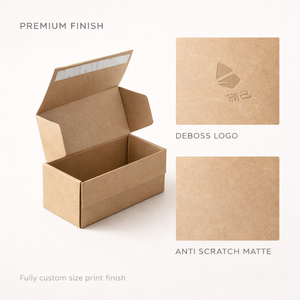 Caja <span class=keywords><strong>de</strong></span> Cartón Corrugado Kraft Personalizada con Tira Desprendible y Sellable para Comercio Electrónico, Desempaquetado <span class=keywords><strong>de</strong></span> Suscripciones, Antiarañazos, Logotipo Mate en Relieve - Product Image 2