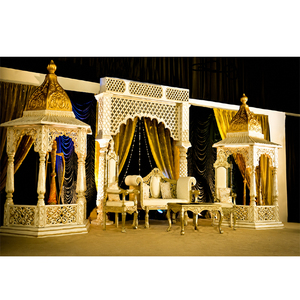 Jodha Akber เวทีอันงดงามการออกแบบล่าสุดชุดเวทีสไตล์มหาราชาเวทีแต่งงานแบบดั้งเดิมของอินเดียสำหรับการแต่งงาน - Product Image 1