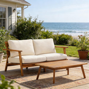 Modern Outdoor Teak <b>Wood</b> <b>Sofa</b> Set Patio Furniture Garden Lounge Chair Coffee Table Resort Villa Furniture - Product Image 6