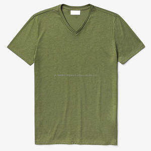 T-shirt décontracté pour homme à col en V et manches courtes, 100% coton, séchage rapide, vêtements de sport pour la salle de sport, nouveau design tendance surdimensionné - Product Image 3