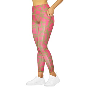 Women All Over Print <b>Tight</b> Leggings High Stretch Fabric Fitness Gym Yoga Workout Pants OEM ODM Supplier - Product Image 3