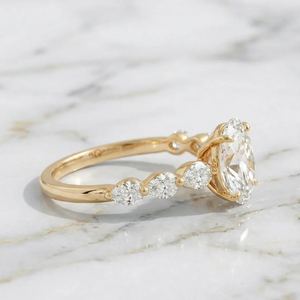 Bague de fiançailles classique en or jaune avec diamant de laboratoire de qualité supérieure, 2 carats, taille marquise, pour femme - Product Image 3