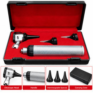 Set de Diagnóstico Profesional de Otoscopio de Acero Inoxidable, Instrumento Manual para Examen de Oído, Múltiples Espéculos, Fibra Óptica, Cirugía ORL - Product Image 5