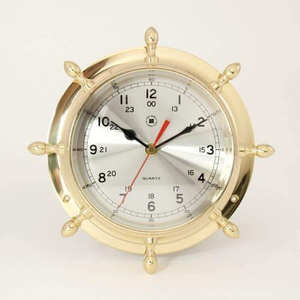 Horloge de hublot en laiton poli, horloge murale nautique marine vintage, horloge de bateau décorative, horloge maritime pour bateau, yacht, maison - Product Image 6