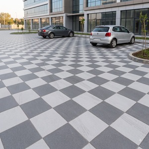 400x400mm 12mm Heavy Duty Vitrified Outdoor Parking Tiles Punch Finish Anti Slip Paving Floor Tiles for Driveway Garden Walkway - Product Image 3