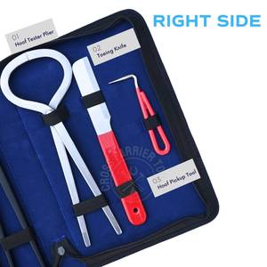 Kit d'outils professionnels pour ferrage de chevaux avec coupe-ongles noir, testeur de douleur, extracteur de clous, polisseur, cloueur et ramasse-clous - Product Image 3