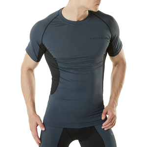 Wholesale Customized Soft Round Neck Long Sleeve <b>Compression</b> <b>Shirt</b> <b>Men's</b> Quick Drying Fitness <b>Compression</b> Fitness Plush Tights - Product Image 6