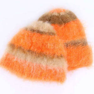 Gorros de mohair transpirables para adultos, gorros de mohair teñidos lisos de marca privada para unisex. - Product Image 3