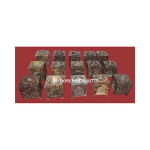 เตาเผาน้ำมันหอมระเหยหินสบู่ธรรมชาติ ดีไซน์แกะสลักด้วยมือ สวยงามไม่เหมือนใคร เหมาะสำหรับตกแต่งบ้านในเทศกาลคริสต์มาสและดีวาลี - Product Image 2