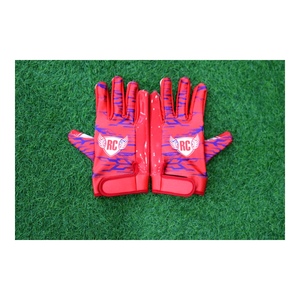 Guantes de Fútbol Americano Personalizados, Color Rojo y Rosa, Guantes de Receptor con Agarre, Transpirables, para Entrenamiento Deportivo - Product Image 5