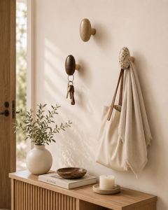 <b>Wall</b> Mounted Wood Handicraft Nordic Design Eco-Friendly Uncoated Coat Hook & <b>Key</b> <b>Holder</b> for Entryway - Product Image 1