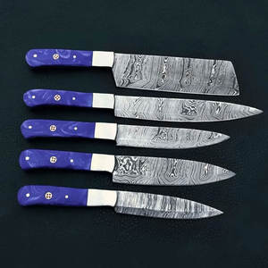 Ensemble de couteaux de chef professionnels en acier Damas, ultra-durables, pour experts culinaires. - Product Image 3