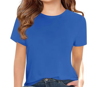 Camiseta de Algodón 100% de Primera Calidad al por Mayor, para Adultos y Niños, Talla Americana, Asiática y Europea, Unisex, Transpirable y Ecológica - Product Image 1