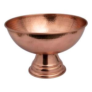 Seau à champagne rond en métal couleur cuivre, design moderne, avec base, grand seau à glace pour les fêtes, les mariages et les événements - Product Image 2