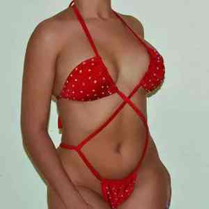 <b>Rhinestone</b> <b>Bikini</b> Set Creative Pattern Women Swimwear Unique Two Piece Bathing Suit For Artistic Look - Product Image 2