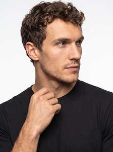 Men's O-Neck <b>T</b>-<b>Shirt</b> 100% Cotton Regular Fit Solid <b>Black</b> Casual Jersey Knit Short Sleeve <b>Plain</b> Dyed - Product Image 3