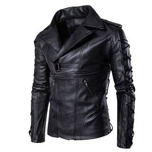Veste en cuir pour hommes Veste durable pour hommes respirante Vente en gros de cuir synthétique pur coupe-vent avec personnalisation - Product Image 2