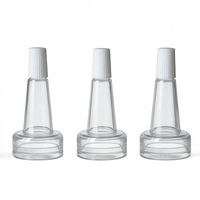 Bouchons compte-gouttes en ABS transparent souple anti-déversement pour flacons, 13mm-20mm, couleur personnalisée, pour usage cosmétique, vente en gros