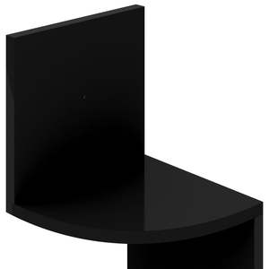Estante de Esquina de Pared de Madera Sintética Negra de Alto Brillo, Diseño Compacto para un Almacenamiento que Ahorra Espacio - Product Image 6
