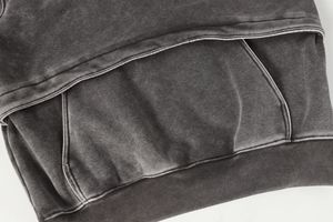 เสื้อฮู้ดฮิปฮอปแบบสวมหัว สไตล์สตรีทแวร์ ผ้าฟอกกันหด คุณภาพสูง กันลม ผ้าฟลีซคลาสสิก - Product Image 5