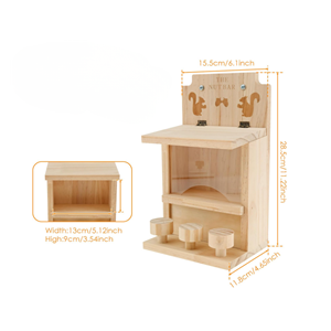 Wooden Squirrel Feeder For Outdoor Use, Nut Dispenser Squirrel Feeder, Window Squirrel Snack Feeder Wholesale From Vietnam - Product Image 5
