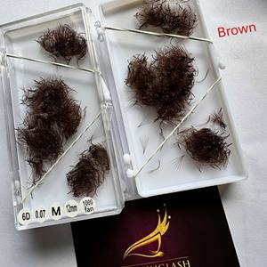 Proveedor Mayorista de Extensiones de Pestañas Pre-fabricadas Hechas a Mano de Alta Calidad, Curvatura 3D-20D C/D/L/M, Longitud Mixta, Pestañas de Colores - Product Image 1