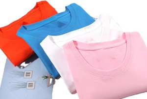 Bangladesh China Factory Price Custom Logo Embroidery OEM 200G Solid Color Crew <b>Neck</b> Short Sleeve Casual Summer Mens T Shirt - Product Image 5