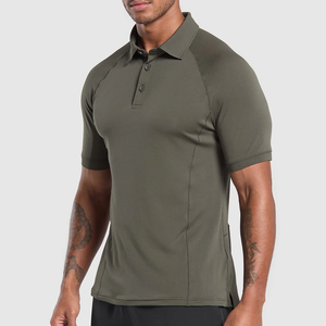 Polo à manches courtes en tricot uni pour homme, séchage rapide, décontracté, pour le golf, vert, personnalisable, performance, avec logo d'équipe - Product Image 3