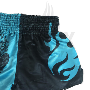 Shorts de boxe unisexes de bonne qualité, impression de logo personnalisée, extensible, respirant, séchage rapide, 100% polyester, entraînement MMA - Product Image 4
